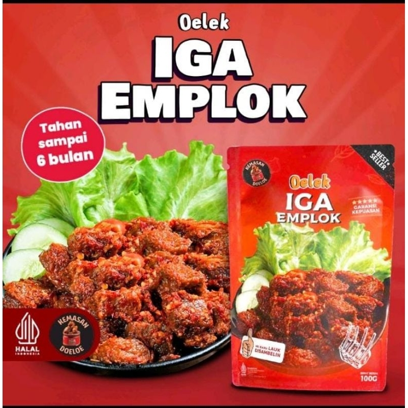 

(READY) Iga Emplok Oelek kemasan BESAR 200gr / Ayam Betutu / Cumi Cabe Ijo / Cakalang Balado / Ayam Krcombrang / Makanan Siap Saji / Sambal Iga / Iga Mercon