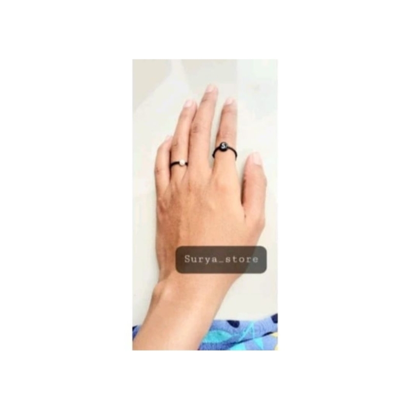 cincin inisial tali / cincin manik inisial / cincin tali