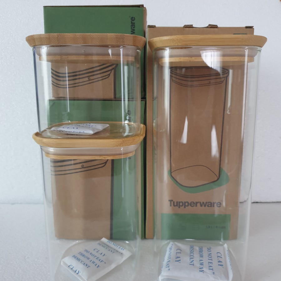 Terlaris Glass Bamboo Jar Ori Tupperware