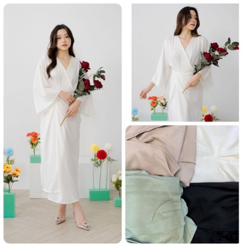 Kaftan Lebaran Premium | Kaftan Kimono Casual | Dress Kimono Panjang | Kaftan Satin Premium | Kaftan