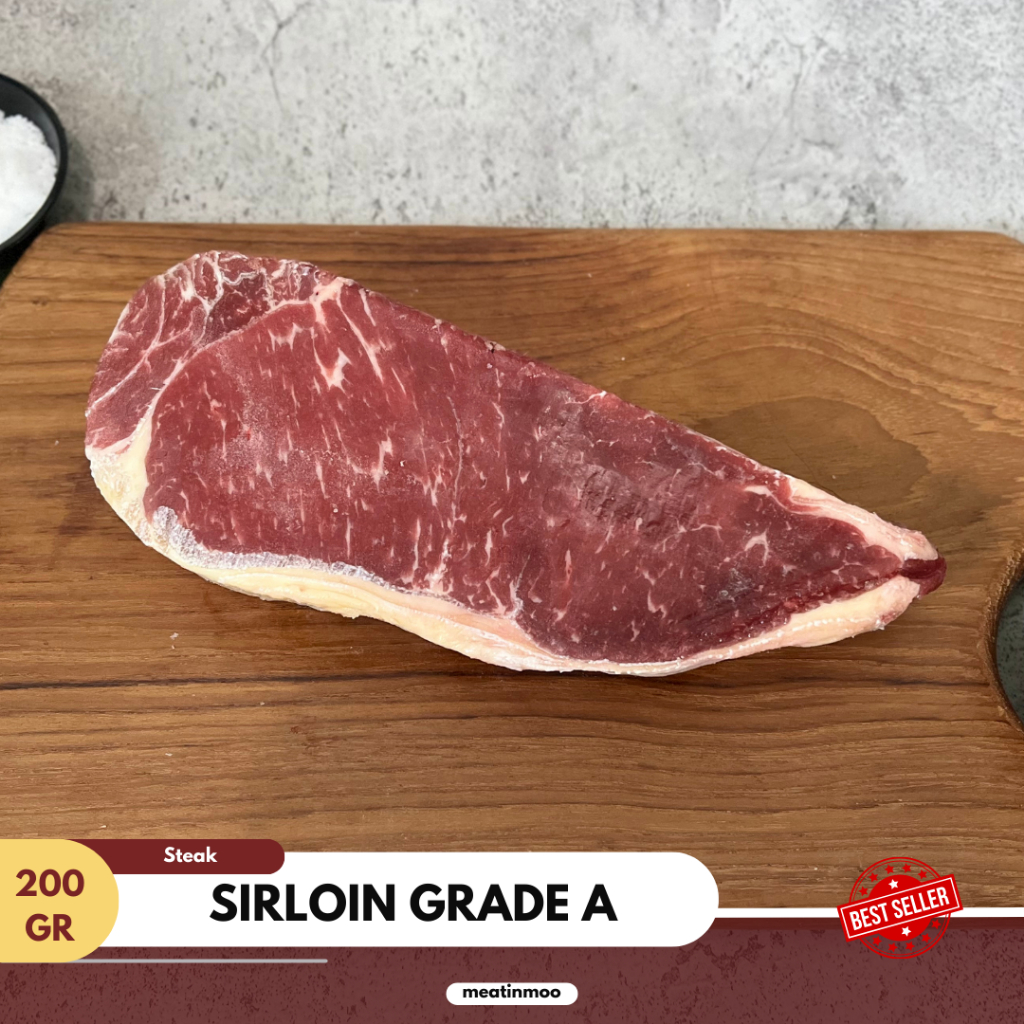 

Daging Sapi Aus Sirloin Grade A | Striploin Grade A | Beef Steak Aus Sirloin Grade A 200 gr