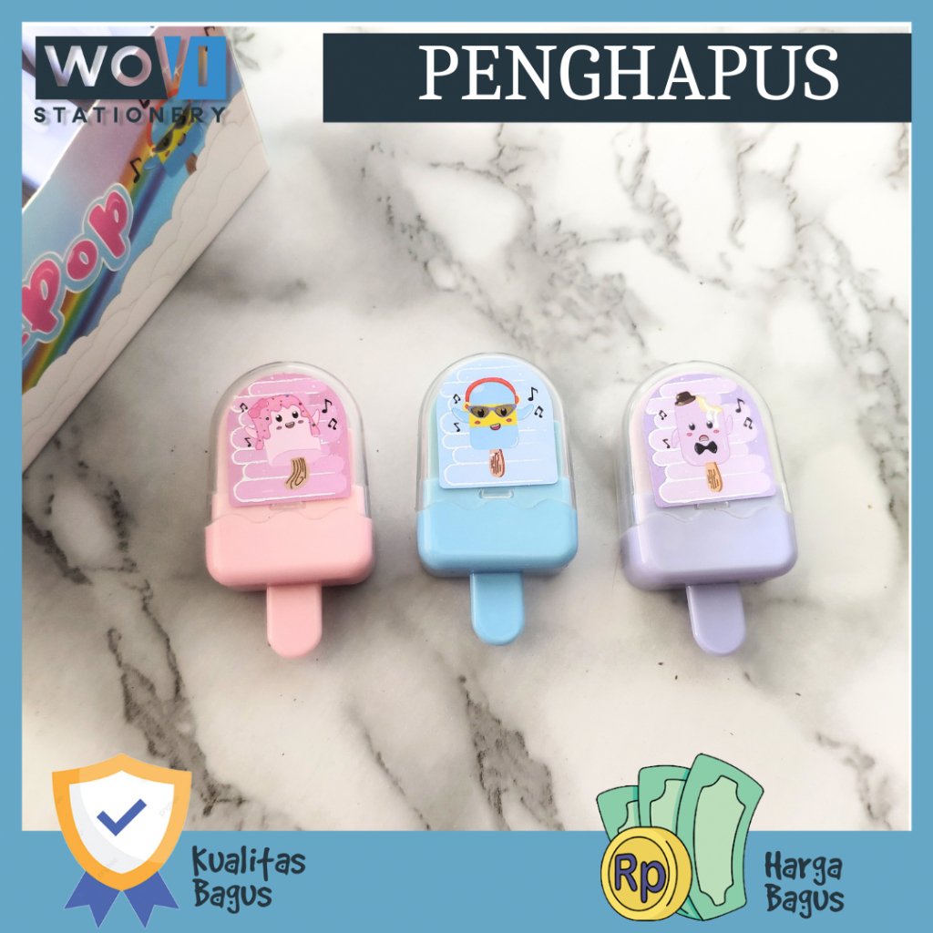 

[WOVI STATIONERY] Penghapus Ice Pop ER-129 Joyko / Penghapus Bentuk Ice Cream Lucu [PCS]