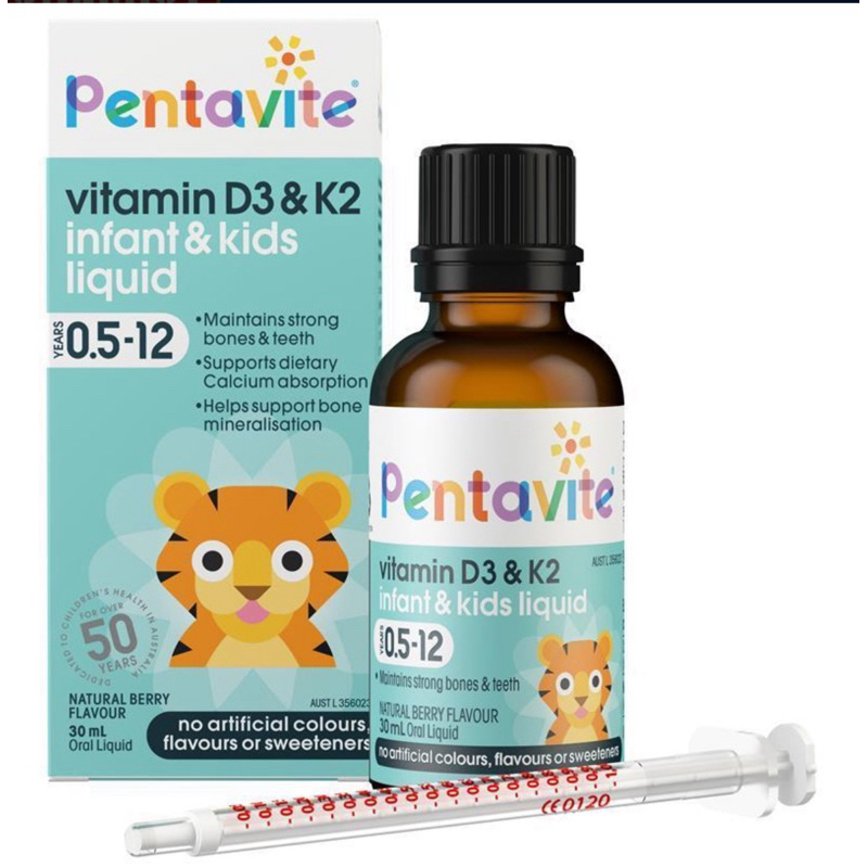 Pentavite Vitamin D3 & K2 Kids Liquid 30ml