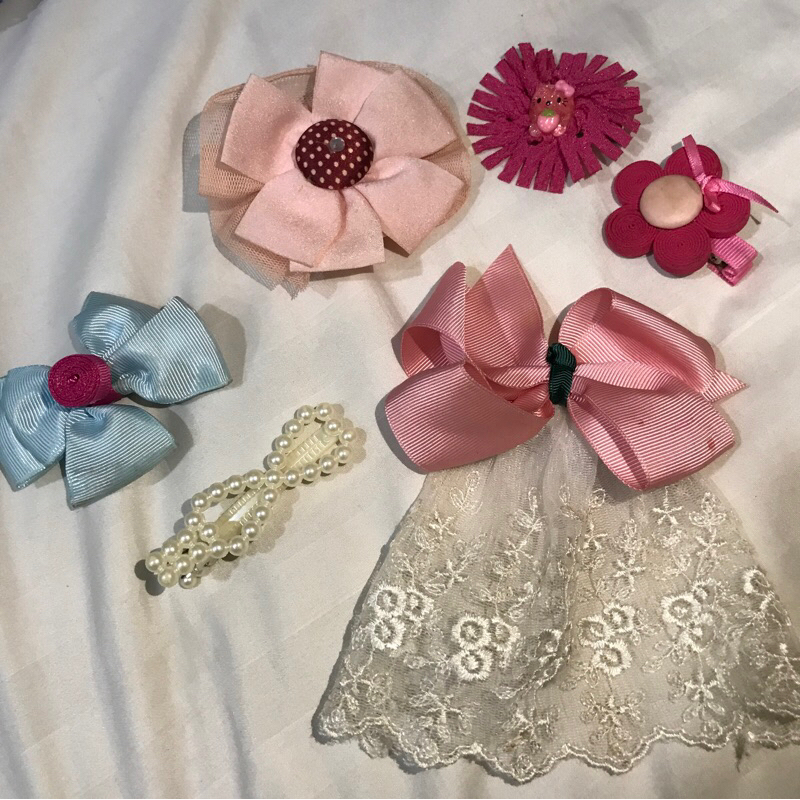 preloved ikat rambut, jepit rambut pita imut lucu aksesoris anak cewek