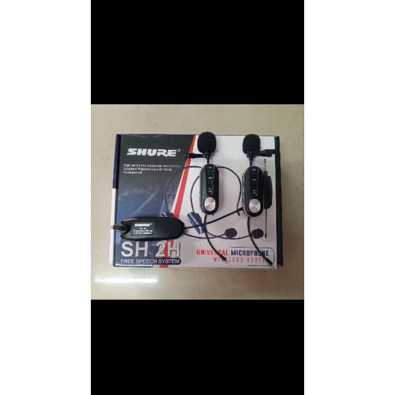 Mic Wireless Clip on/Jepit Shure SH-2C -- 2buah Mic Clip on/Jepit