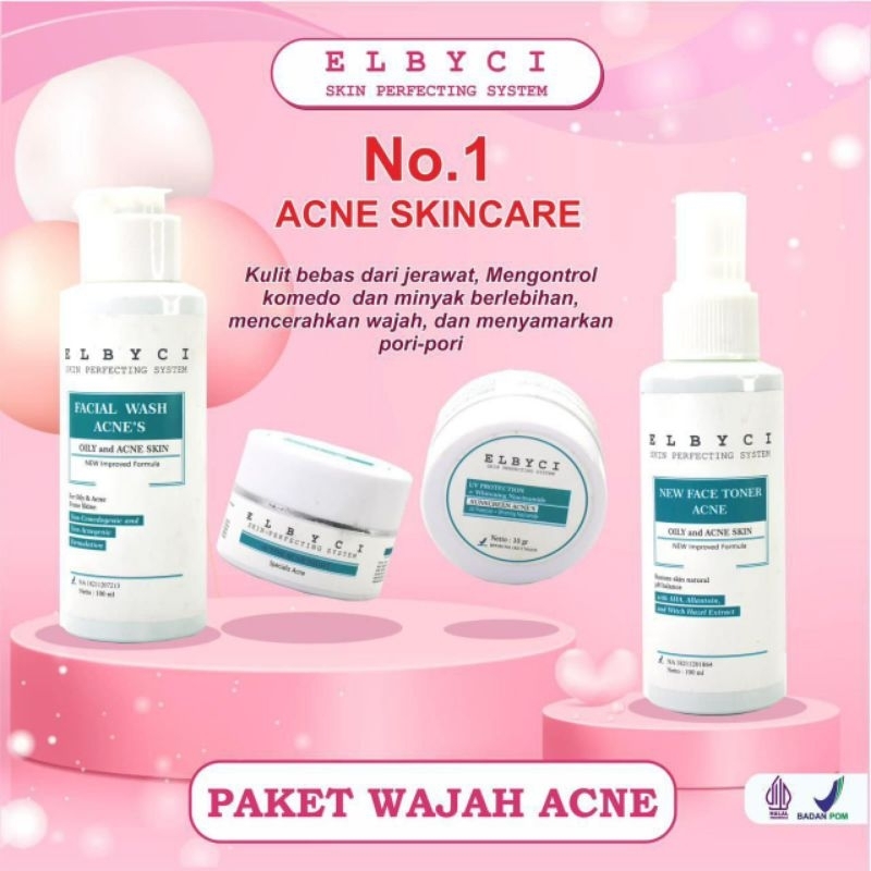 ELBYCI SKINCARE PAKET ACNE UNTUK WAJAH BERJERAWAT