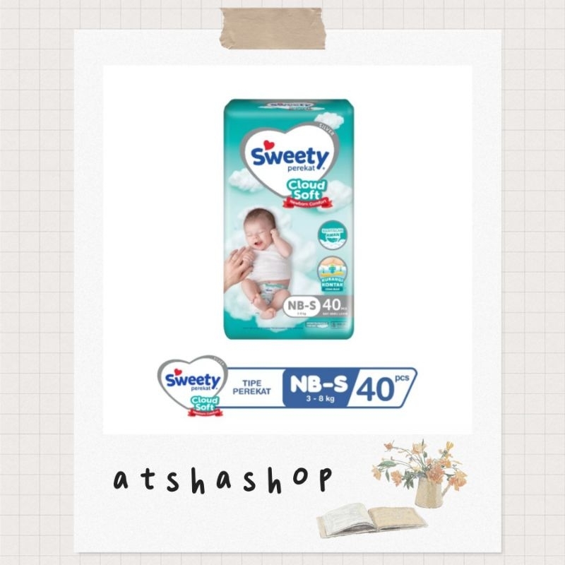 Sweety Silver NB-S40 Popok Celana Anak Diamond Technology Bayi Baru Lahir New Born Girl NB40 S40 NB 