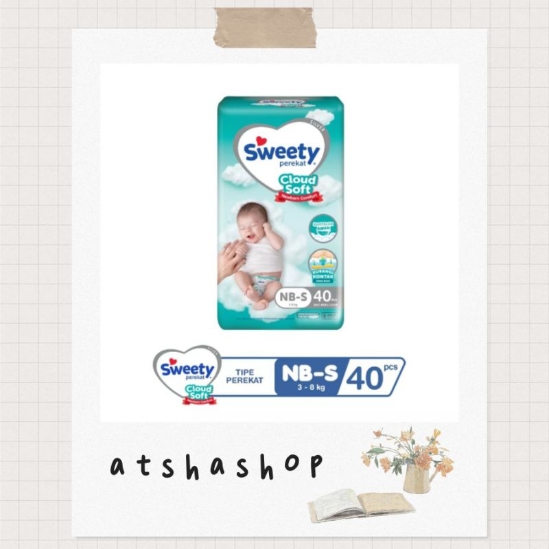 Sweety Silver NB-S40 Popok Celana Anak Diamond Technology Bayi Baru Lahir New Born Girl NB40 S40 NB S 40 Pampers New Born Pants NB Pant S32 32 Tape Murah Ekonomis Tape Perekat Promo Sale Tahan Lama Bronze Gold Renceng Boy Girl L28