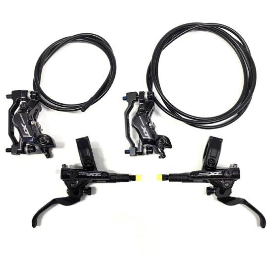 Brake Set SHIMANO Deore XT Hydraulic Disc Brake 4-Piston Caliper Tanpa Box
