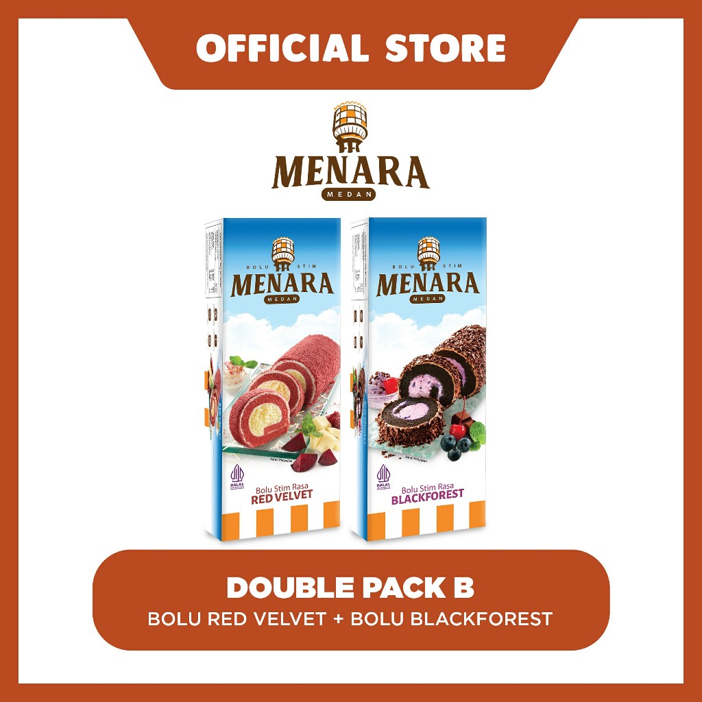 

Double Pack B (Bolu Stim Menara - Blackforest + Red Velvet)