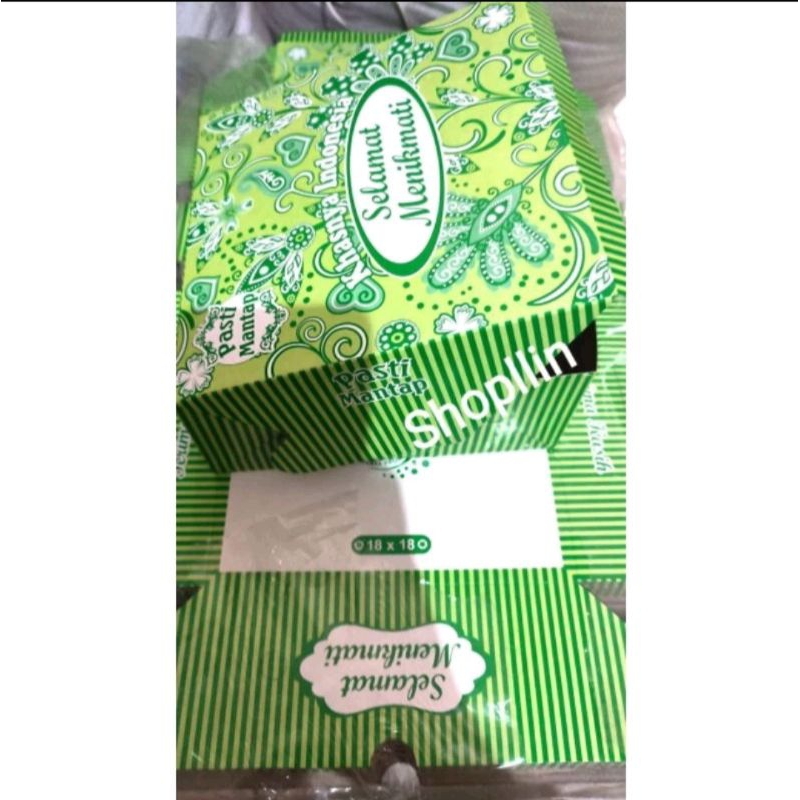 Kotak Nasi Kertas Ecer / Box Nasi / Kotak nasi Tebal 18x18