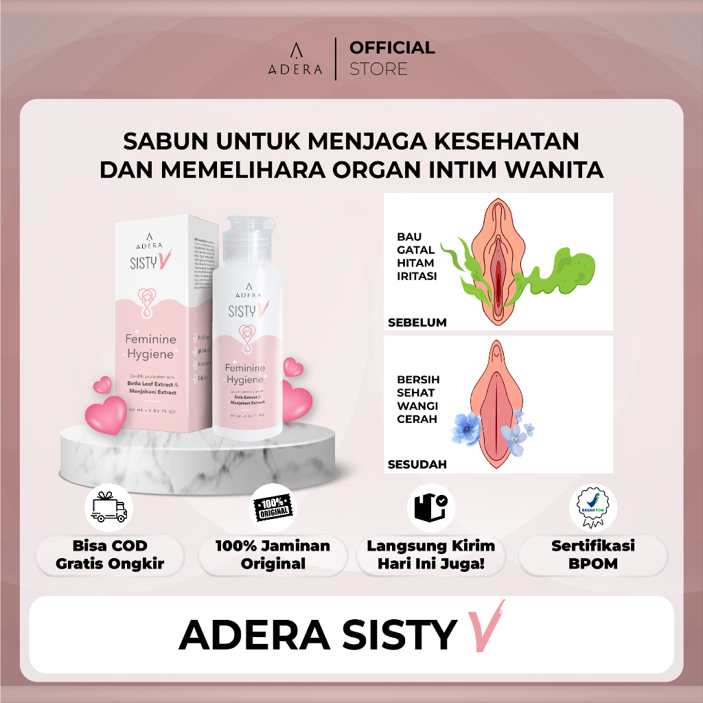 [BELL] Sisty V Feminine Hygiene Sabun Kewanitaan ADERA