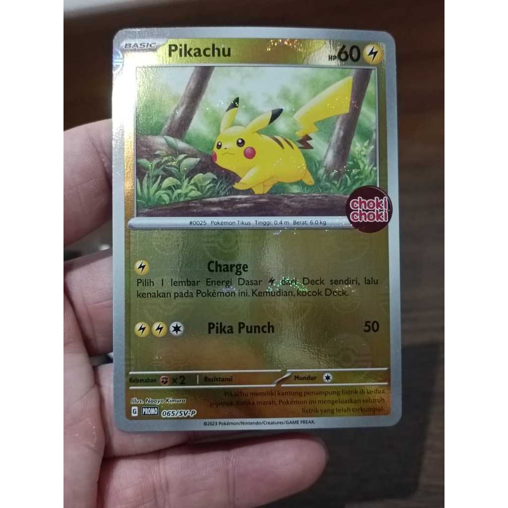 Pikachu 065/SV-P Foil Promo Choki Choki - Kartu Pokemon Indonesia