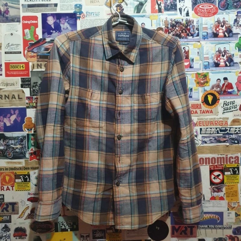 Kemeja Flanel Laki Pria Topman classic fit