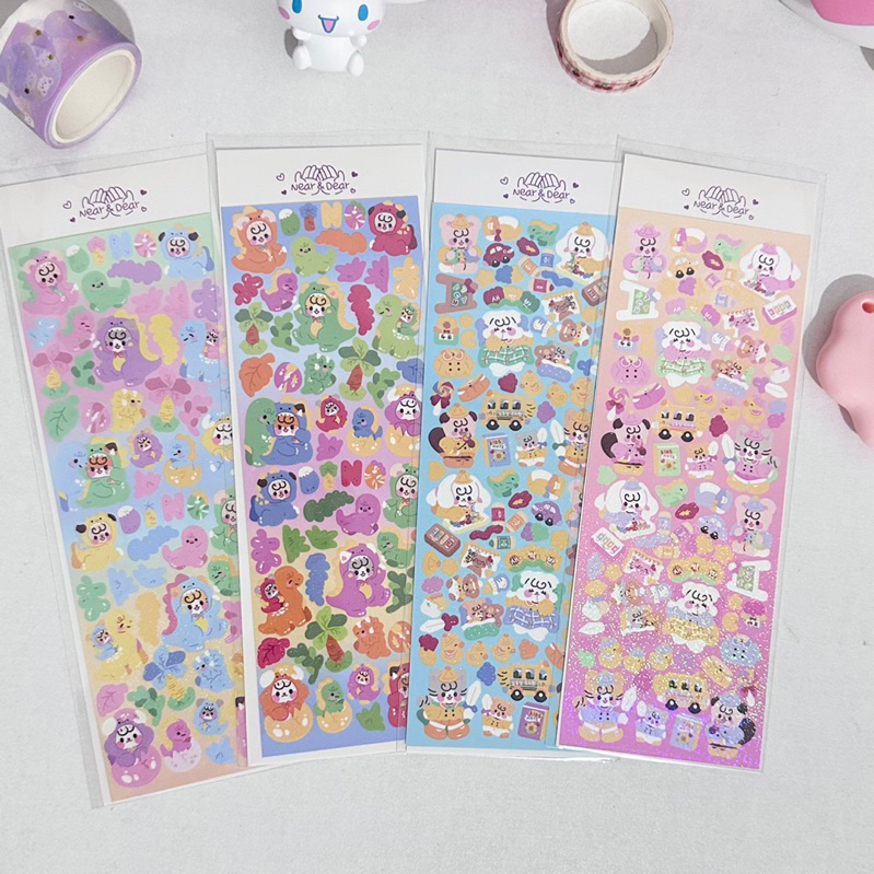 

sticker near & dear deco korean photocard stiker lucu glitter waterproof readystock