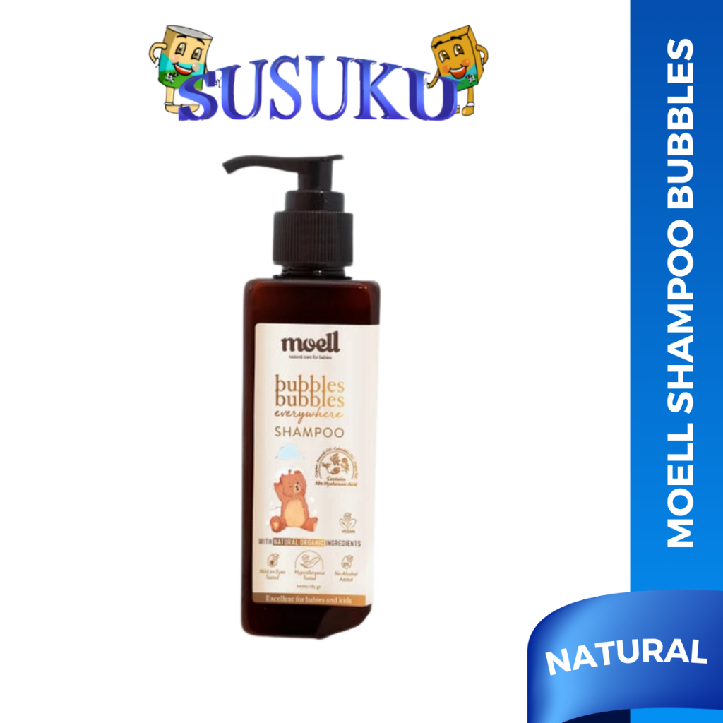 Moell Shampoo Bayi Bubbles Everywhere Shampoo SLS Free - 185ml
