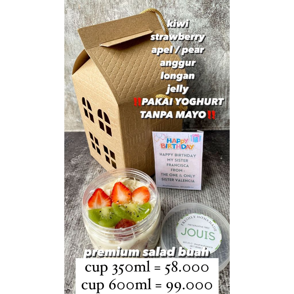 

Salad Buah Premium CUP - Paket Hampers - READY SETIAP HARI