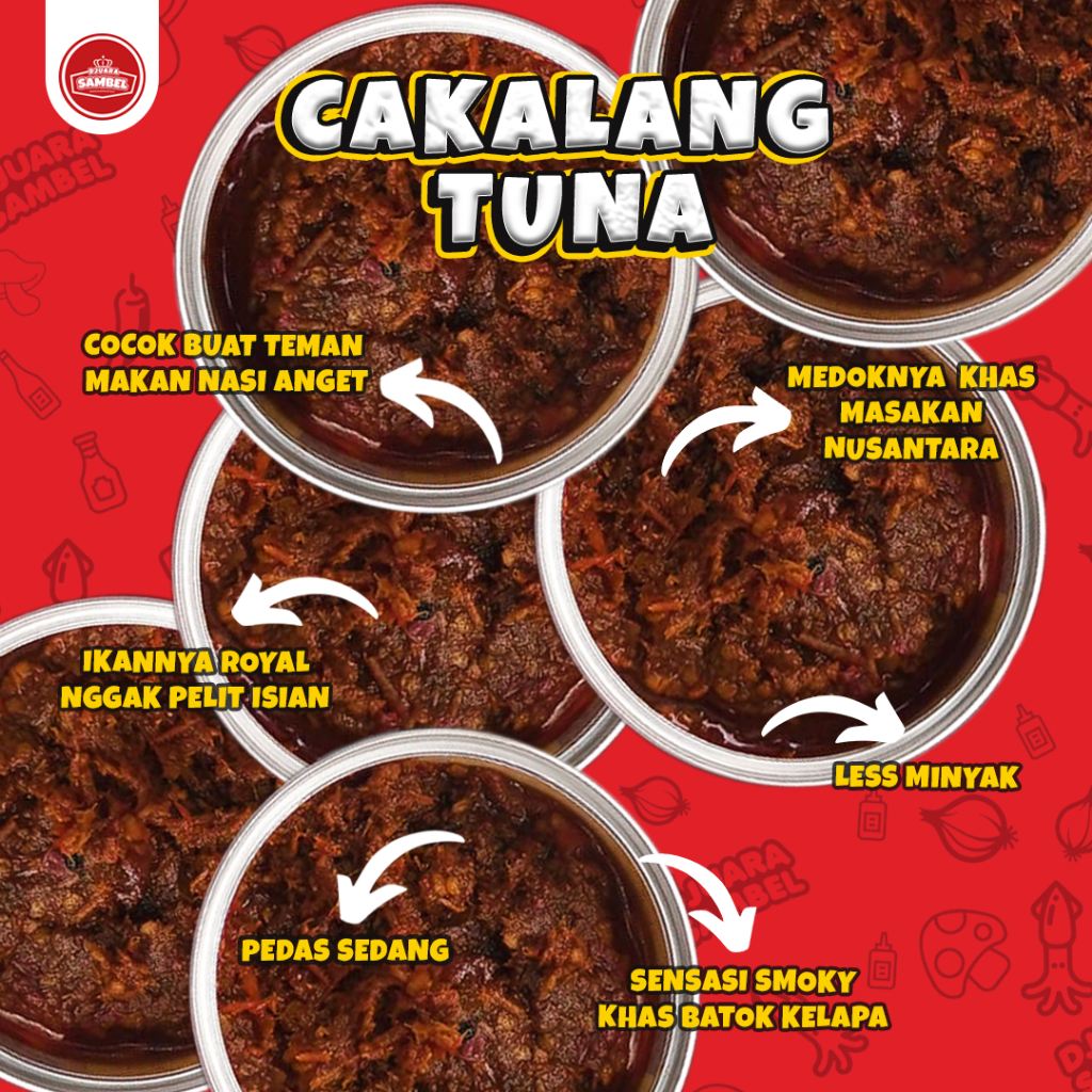 

Sambal Geprek Djuara Ikan Cakalang & Sambal Geprek Djuara Ikan Tuna / Sambal Cakalang / Sambal Tuna