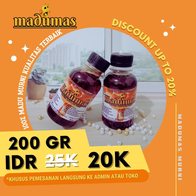 

MADUMAS MURNI 200gr ~ 100% Madu Murni Hutan Akasia