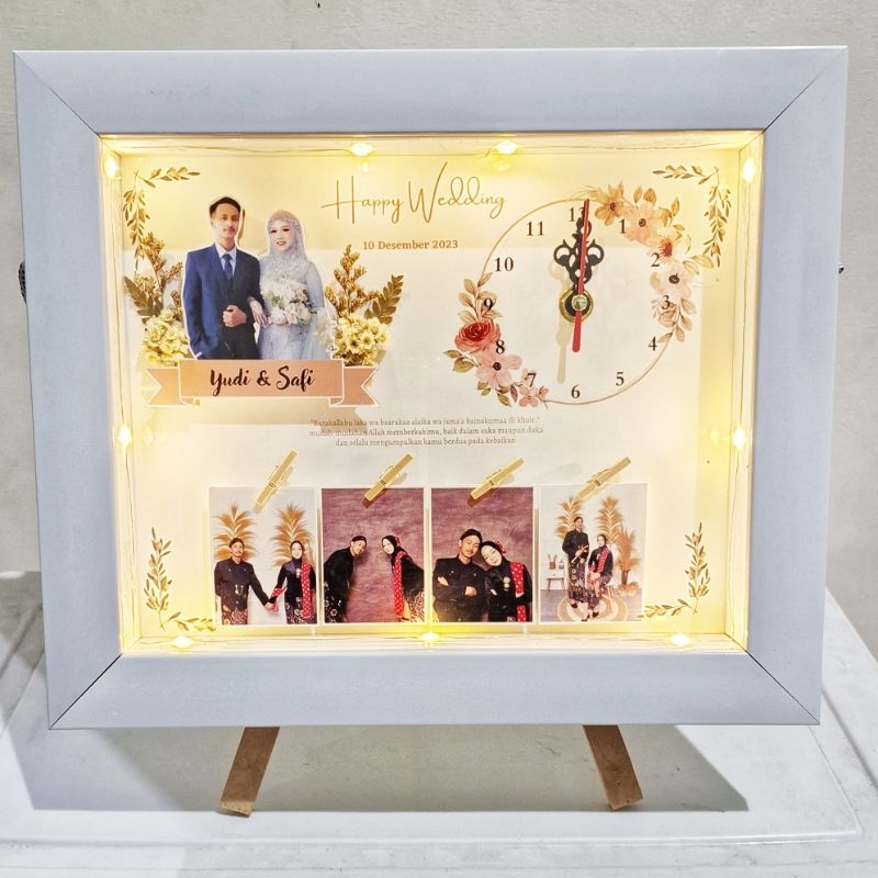 flower in frame animasi jam | frame box 3D | gift box | kado wisuda kado anniversary kdo wedding kad