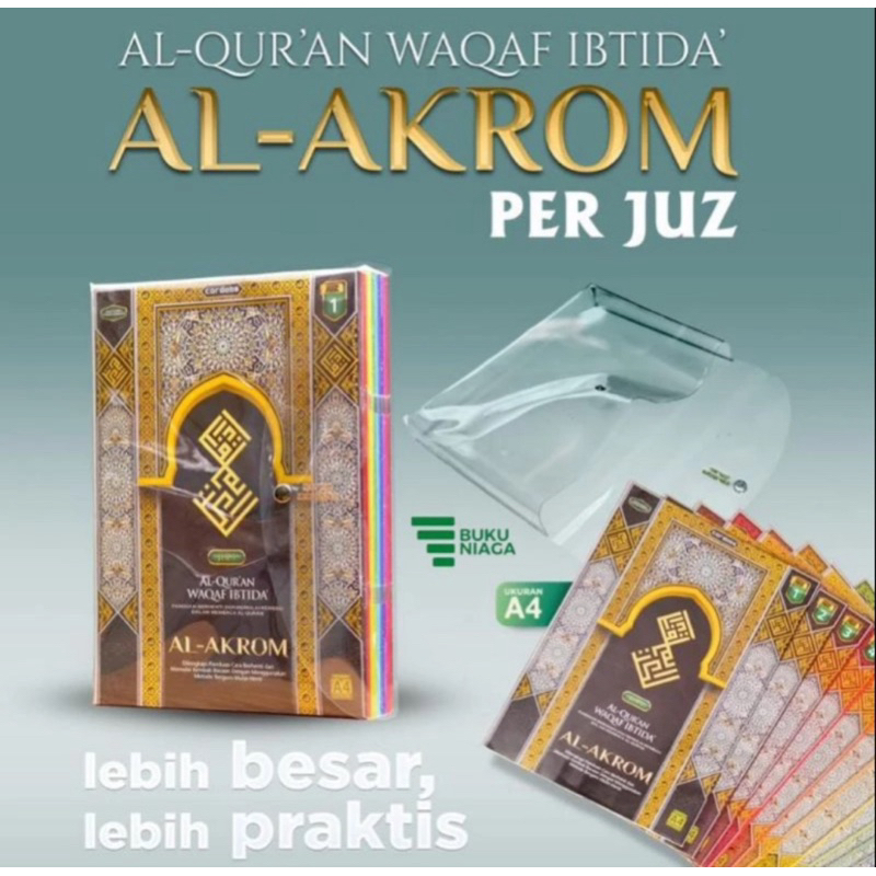 AlQuran Per juz Al Akrom Juz 1 sd 30 Penerbit Cordoba Ukuran A4