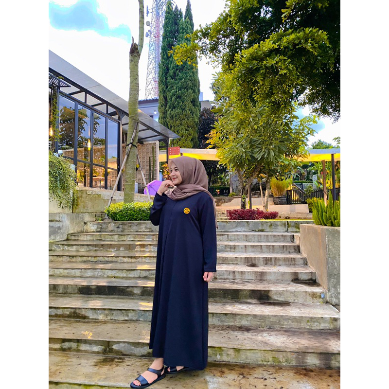 Aluna Midi Dress by Ammisha X TwinZ Moslem Wear | Gamis Midi Muslimah | Gamis Casual | Busui Friendl