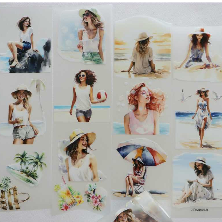 

71Poysjournal Beach, Sand & Sun PET Tape Sticker - (Indonesian Brand) 3