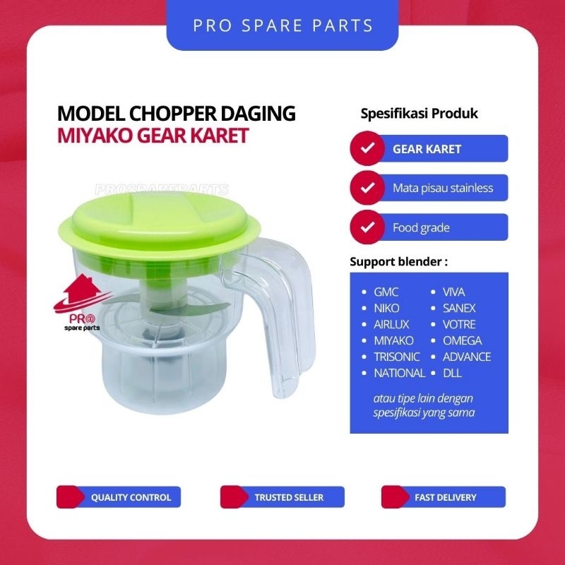 Model Chopper Daging Blender Miyako - Gelas Penggiling Daging Miyako - Blender Daging Miyako - Gilin