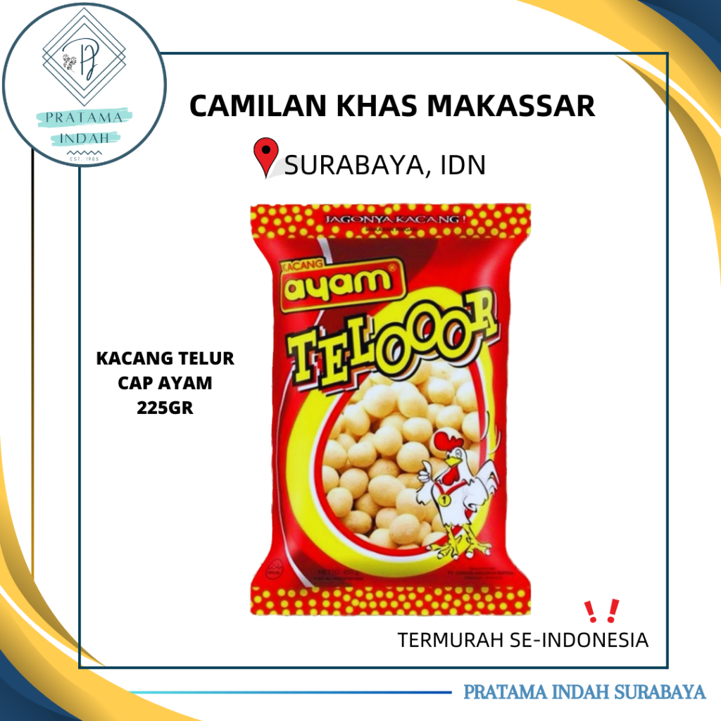 

KACANG AYAM TELOOOR / KACANG TELUR / KACANG TELOR KHAS MAKASSAR 225gr