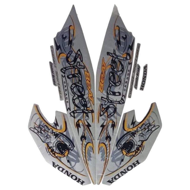Striping Stiker Lis Motor Honda Beat Street 2021 Silver Standar