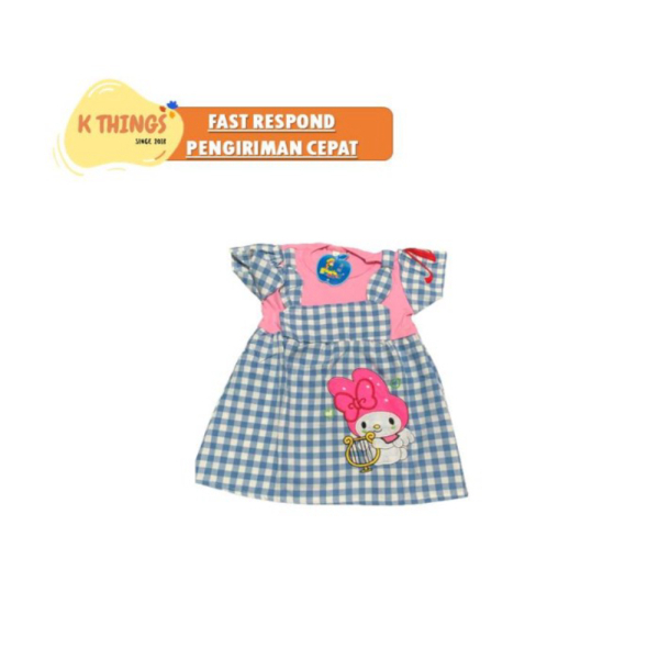Dijual DRESS Bayi Perempuan Gaun Baby Perempuan Kado Bayi Usia 0 - 1 Tahun - Kotak Biru M Limited