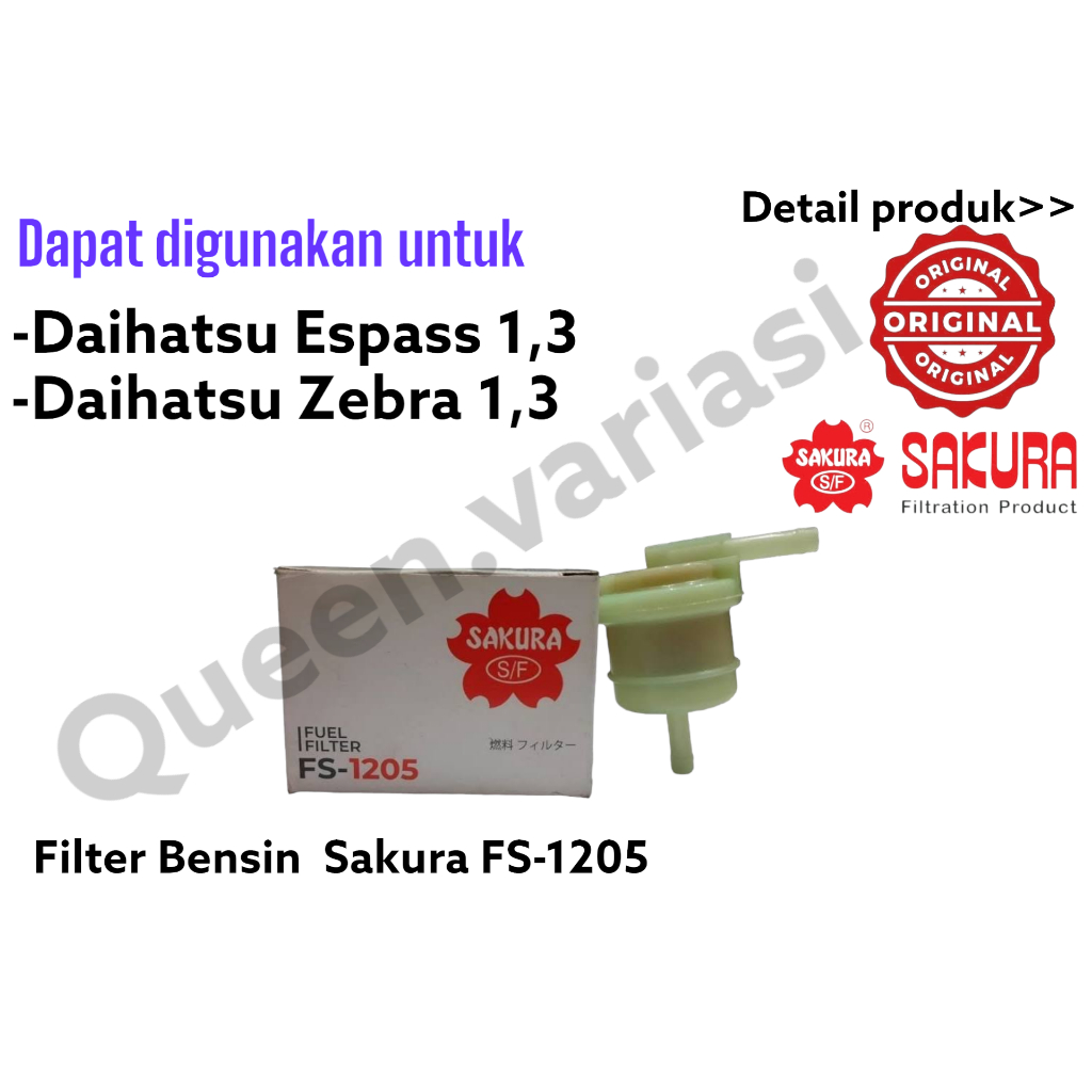 FILTER BENSIN MOBIL ESPASS 1.3 / ZEBRA 1.3 (PLASTIK) SAKURA FS-1205