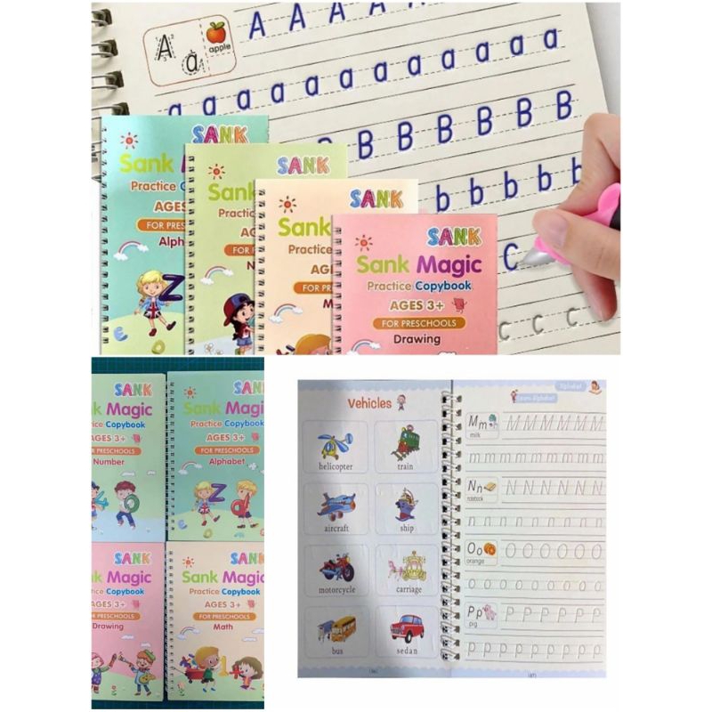 

SANK Magic Practice Book 1 SET ISI 4 BUKU + PULPEN - Paket 4