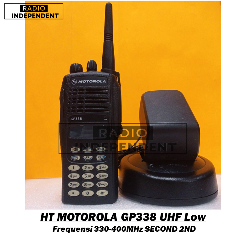 HT MOTOROLA GP338 UHF LOW 350MHZ Frequensi 330-400mhz seken