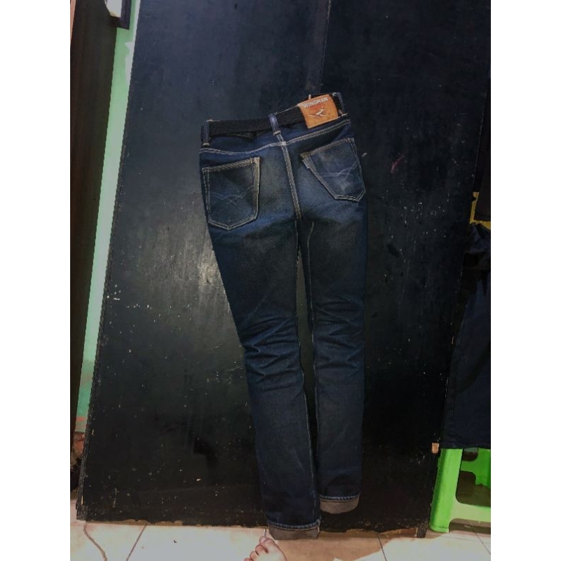 denim second wingman indibrown 17oz