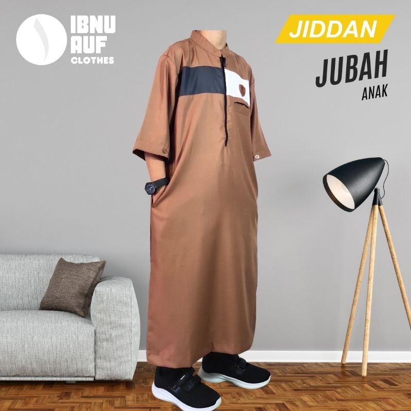 Jubah Anak Laki Laki dan Remaja Jiddan Baju Gamis Lengan Pendek Toyobo Premium 5 6 8 10 13 16 Tahun