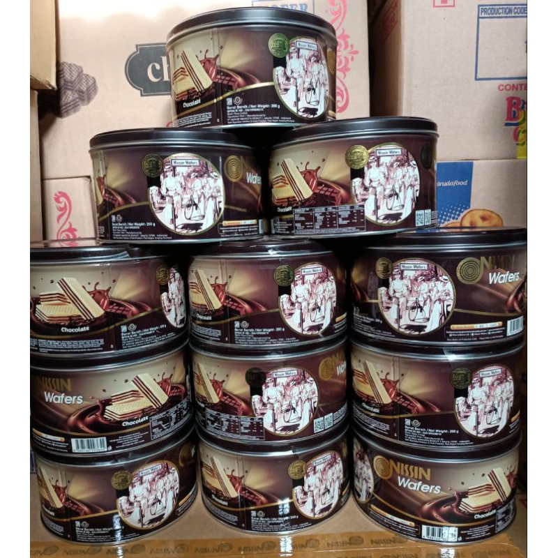 Nissin wafers chocolates kaleng kecil 200gr