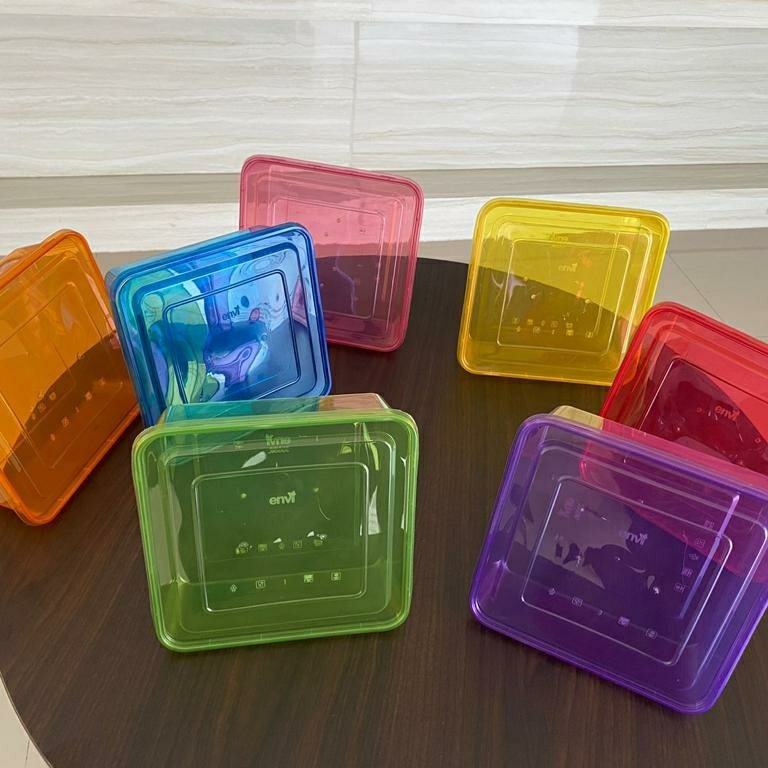 Thinwall 2000 ml Body + Tutup Warna Merek ENVI PREMIUM HARGA 25 PCS