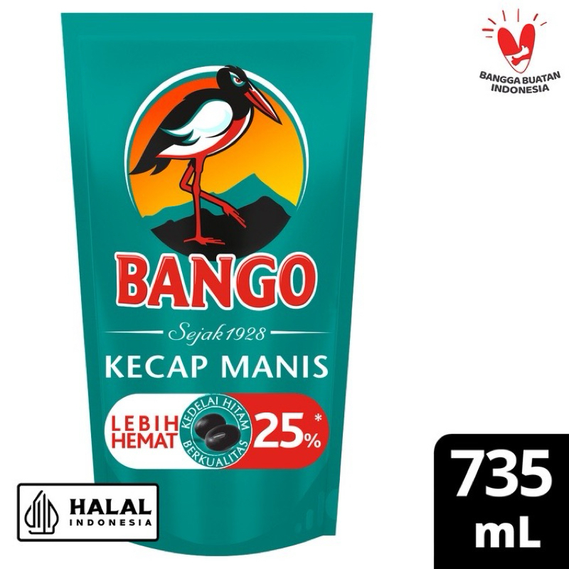 

Bango kecap manis refill 735 ml/1000 gr exp Mei 2025