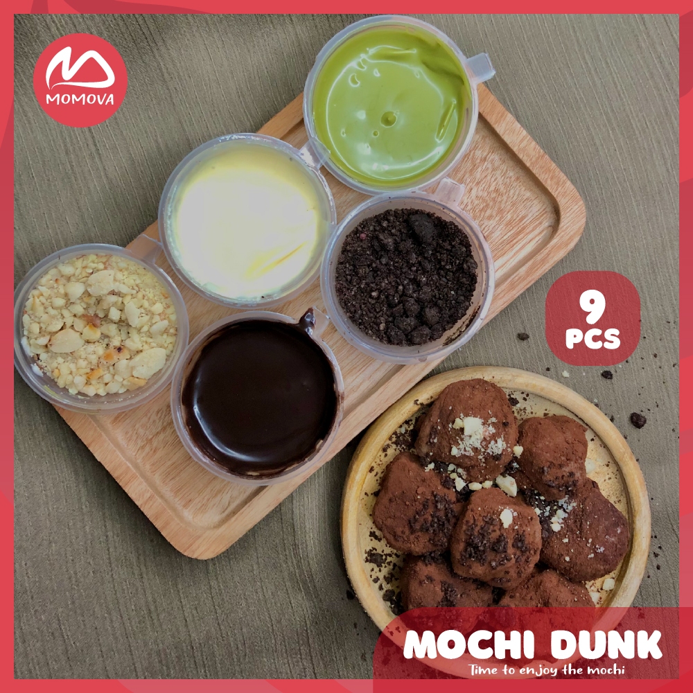 

Mochi Dunk Isi 9 Mochi Bites dengan Taburan Bubuk Cokelat
