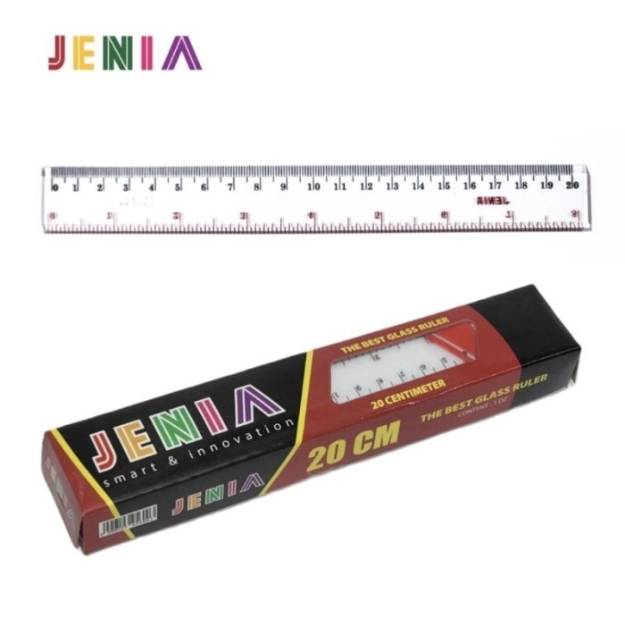 

1pcs PENGGARIS PLASTIK TEBAL 20CM JENIA