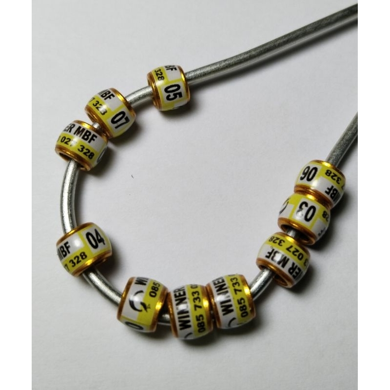 Ring Murai batu Semi Donat Warna kombinasi List Gold Isi 10 Pcs Bisa requst nama