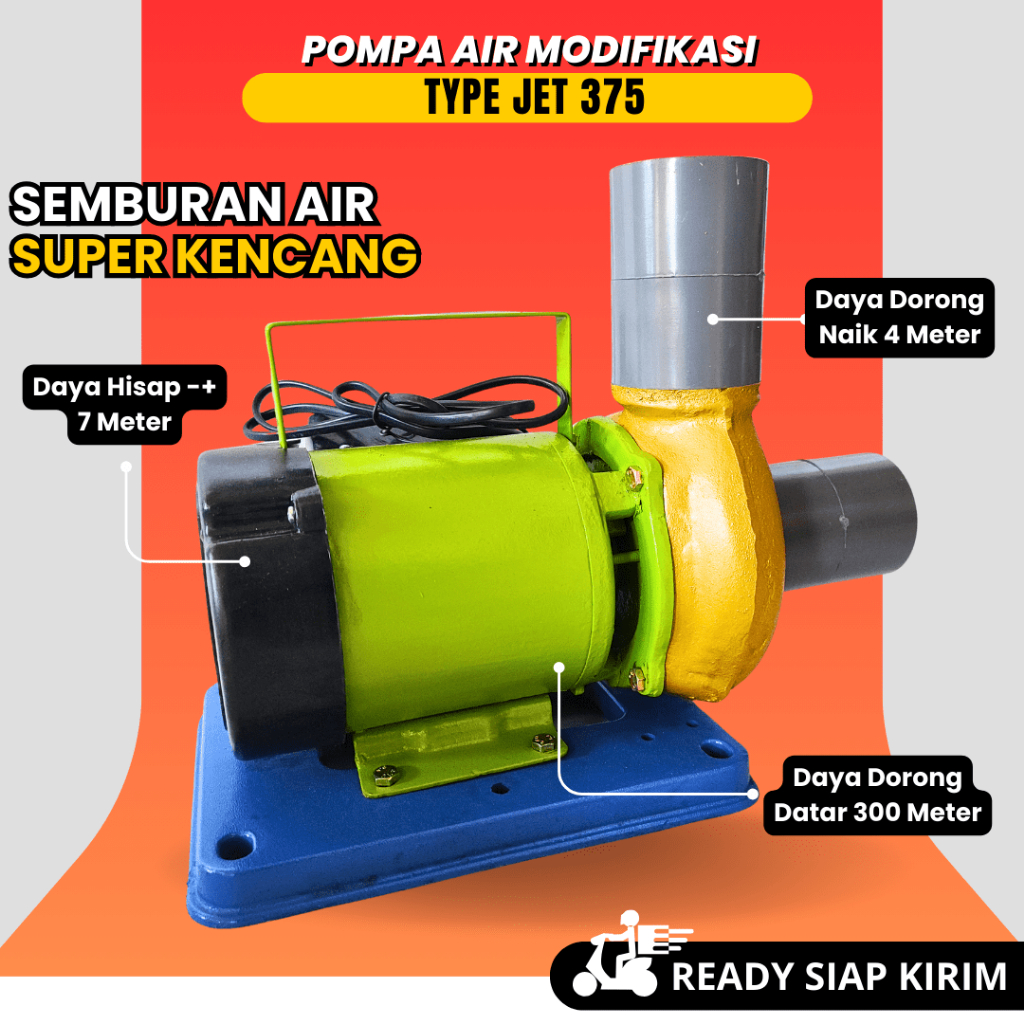 READY pompa air modifikasi pipa 2 dim DEBIT AIR BESAR type jet 375 pompa air kolam kapasitas besar