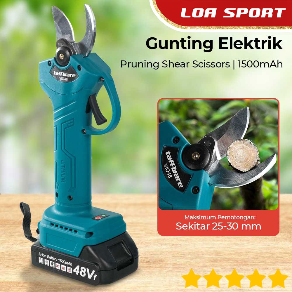 Gunting Dahan Ranting Elektrik Pruning Tangkai Tanaman 48Vf 1500mAh