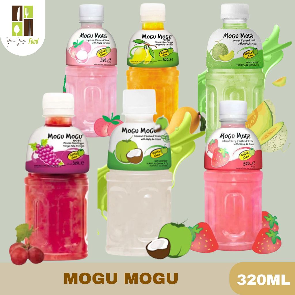 

Mogu Mogu Minuman Dengan Nata De Coco Leci/Anggur/Mango/Melon 320ml