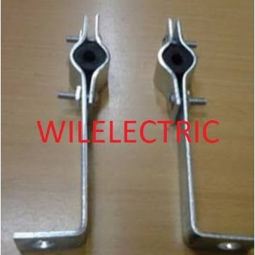Klem L penjepit Cagak Kabel BC Grounding Penyangga Karet