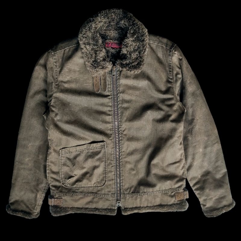 JAKET OUTER CANVAS SHERPA FATIGUE BOXY SKENA MULTI BIG POCKET COAT POLAR FLEECE FUR BIKERS JACKET JO