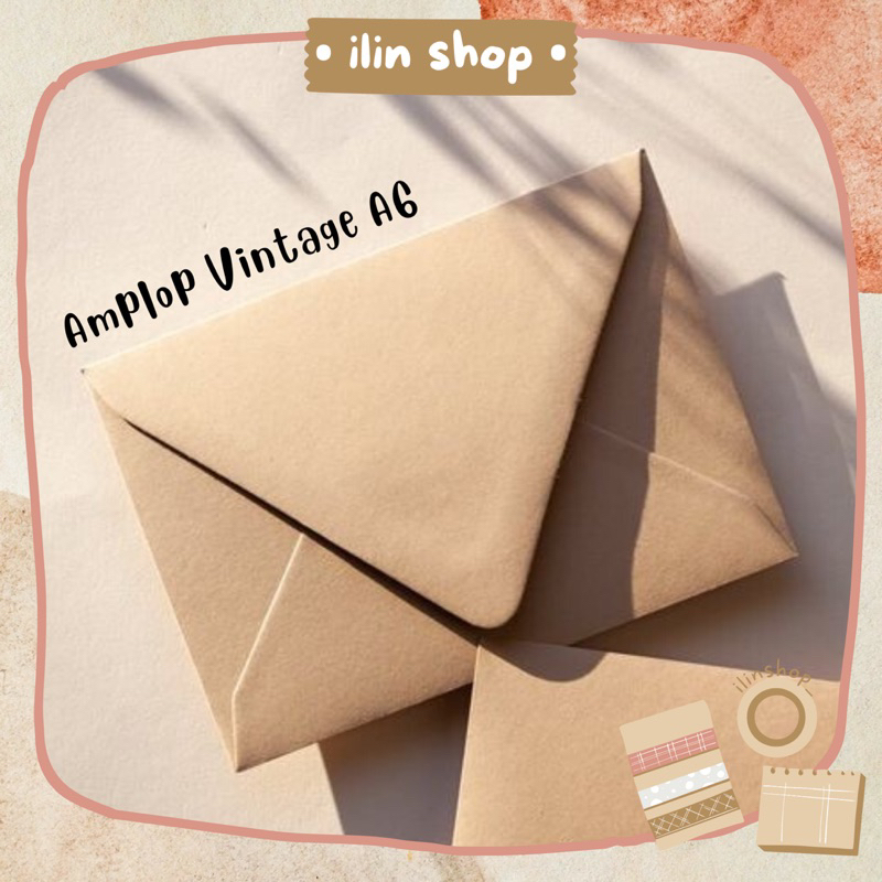 

Amplop Vintage / Coklat / Kraft / Brown Envelope Ukuran A6 125gr