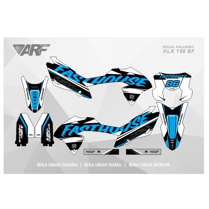 DECAL KLX 150 BF (008) DEKAL STIKER KLX G/SE/EXTREME FULLBODY 2016 2017 2018 2019 2020 2021 2022 202