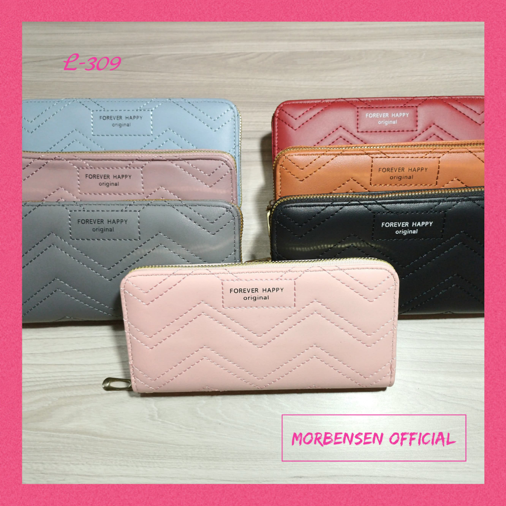 Dompet Panjang Wanita Zipper Fashion Korea Stylish Simple Dompet Tali Pendek Clutch Cewek 2 Resletin